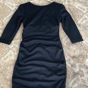 Nicole Miller Ruched Black Dress